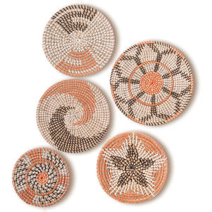 Straw seagrass <b>wall</b> <b>decor</b> natural fiber hanging baskets <b>for</b> home <b>decoration</b> different designs - Product Image 5