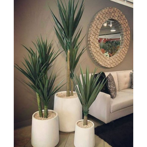 बड़ा रेशा प्लांटर, बड़े बगीचे के फूल प्लाटर बर्तन, कृत्रिम पौधों के लिए पौधे के बर्तन, बड़े इनडोर वेस कृत्रिम पौधे - Product Image 3