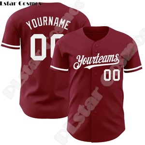 Camisetas informales de nueva moda para hombre, con nombre personalizado de béisbol Jersey, logotipo del equipo, ropa de calle divertida Harajuku de verano, 100% de poliéster - Product Image 4