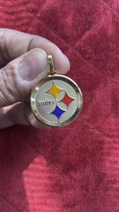 Élégant pendentif en diamant avec logo personnalisé en argent sterling 925 à surface lisse avec finition en émail de forme ronde pour un usage quotidien et une boîte-cadeau - Product Image 3