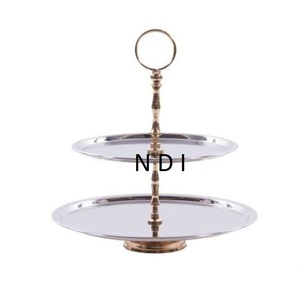 ที่วางเค้กแบบพกพา ทรงกลม พับได้ ทำจากโลหะ - Product Image 1