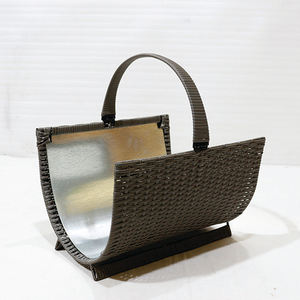 Cesta de Mimbre Sintético Minimalista y Ecológica Artex Dong Thap, Revistero con Interior de Zinc y Asa Desmontable para Uso en Hoteles y Cocinas - Product Image 1