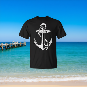 T-shirt promotionnel de capitaine marin avec ancre de bateau - Product Image 3