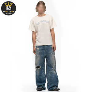 Hommes à la mode lavage à l'acide T-Shirts Design à la mode tenue décontracté bureau formel chemises à manches courtes tissu respirant confortable - Product Image 6