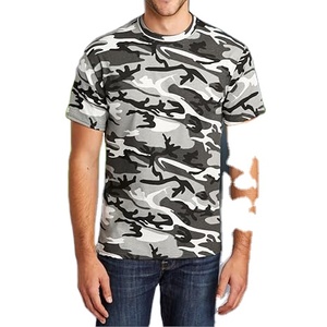 Nouveau Design All Over Pattern Camouflage Boxy Fit Regular T-shirt imprimé personnalisé pour adultes Vêtements d'extérieur Chemise d'entraînement sportif d'été - Product Image 3