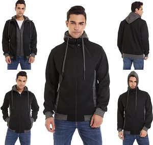 เสื้อฮู้ดดี้ซิปเต็มตัวทรงปกติสำหรับผู้ชาย พิมพ์ลายโลโก้ 3 มิติแบบนูน ปี 2025 คุณภาพสูง ผลิตจากโพลีเอสเตอร์/คอตตอน ระบายอากาศได้ดี กันลม - Product Image 5