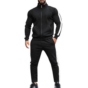 2025 automne hiver nouveau décontracté hommes sport ensemble couleur bloc hommes décontracté ensemble à capuche à la mode sport vêtements actifs survêtements - Product Image 3