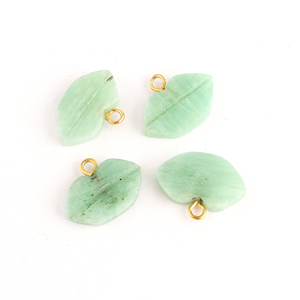 Connecteur de pierres précieuses amazonite naturelle plaqué or forme de lèvre connecteur sculpté bricolage pendentif connecteur composants de concepteur - Product Image 3