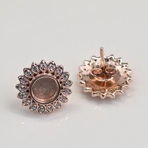 Componentes de Joyería Hechos a Mano en Plata de Ley 925, Base para Pendientes con Copa de Bisel de 6mm, Diseño de Flor de Plumeria, para Guardar Leche Materna o Cenizas, DIY - Product Image 6