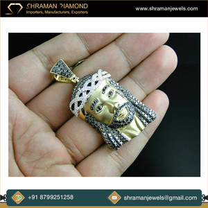 Unisexe Moissanite Diamant Personnalisé Glacé Jésus Tête Visage Pendentif Collier Argent 925 Plaqué Or Hip Hop Religieux Bijoux Cadeaux - Product Image 2