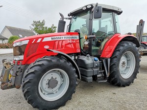 Tracteur agricole Massey Ferguson 7614 à roues, 50 CV, moteur diesel, couleur rouge, tracteur agricole d'occasion avec boîte de vitesses et pompe - Product Image 1