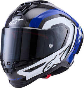 Casco Alpinestars Supretech R10 Arius Azul Brillante y Blanco de Alta Calidad - Product Image 4