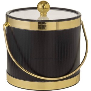 Enfriador y enfriador de vino de diseño martillado de Color dorado elegante, diseño de doble pared, aspecto elegante, mesa, accesorios de artículos de Bar hechos a mano - Product Image 2