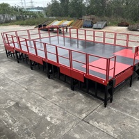 Plateforme de quai de chargement modulaire à usage intensif avec niveleur de quai, plateforme de quai de chargement hydraulique électrique portable
