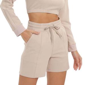 Shorts d'entraînement pour femmes Shorts de gym Shorts de haute qualité en coton spandex respirant Taille élastique Deux poches Shorts pour femmes - Product Image 3