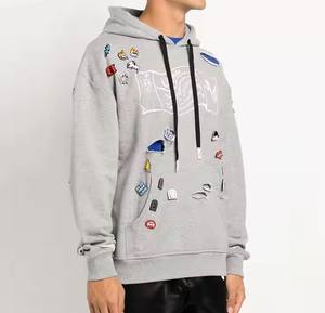 Sweats à capuche à épaules tombantes en coton mélangé confortable au design moderne avec service OEM Low quantité minimale de commande Made Pakistan For Men In Cheap Rate - Product Image 5