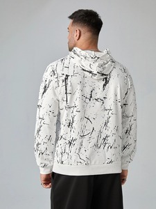 Sudadera con capucha ligera personalizada para hombre, sudaderas térmicas de rizo francés con hombro caído, ropa térmica de invierno pesada de gran tamaño - Product Image 3