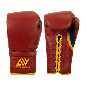 Equipo deportivo Punzonado y boxeo Guantes con cordones hechos de cuero Venta caliente de fabricantes de Pakistán - Product Image 1
