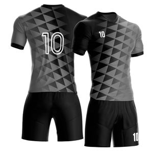 Conjunto de Uniforme de Fútbol Personalizado, Camiseta con Nombre de Equipo Impreso Digitalmente, Manga Corta, 100% Poliéster, Secado Rápido, Unisex, para Adultos - Product Image 3