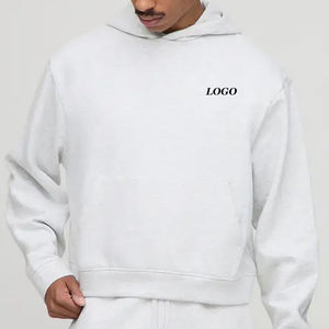 Sudadera con Capucha Ajustable de Color Sólido para Hombre, Precio al por Mayor, con Logotipo Personalizado y Bolsillo Delantero Tipo Canguro, Tejido Cómodo 2026 - Product Image 1