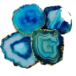 AGATE Hot Selling <b>Wooden</b> Marble Resin Customized Coaster Set with Natural & Customized Color Made in India - Product Image 1