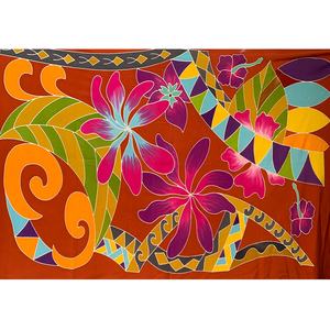 100% rayón de una pieza traje de baño floral pintado a mano playa Sarong amplia selección de colores adornos impresos Bikini deportivo al por mayor - Product Image 2