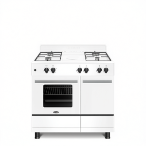 Cuisinière à gaz De Longhi DL964GEWB blanche à 4 zones avec four (90 x 60 x 84,4 cm) - Product Image 2