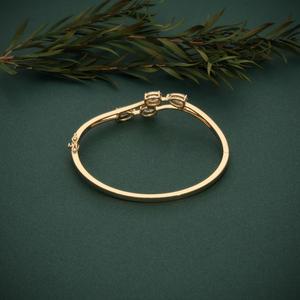 Bracelet de fiançailles solitaire en diamant naturel certifié IGI pour femmes, or jaune 14 carats, style ethnique - Product Image 3