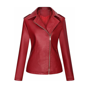 Veste en cuir pour femmes personnalisée en gros respirant hiver élégant veste en cuir véritable de la meilleure qualité - Product Image 2