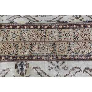 พรมวินเทจสไตล์ตุรกี ขนาด 2.3x4 ฟุต พรมสีน้ำตาลขาวสไตล์เปอร์เซีย - Product Image 5