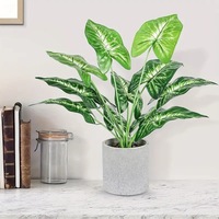 Personnalisé Artificielle Intérieur Calla Lily Bonsaï Feuillage Fenêtre Aménagement Paysager Taro Plantes En Pot pour La Maison Mariage Noël Pot De Bureau