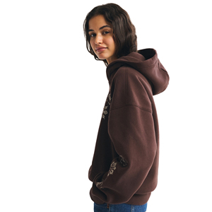 Sweat à capuche décontracté d'hiver personnalisé avec logo OEM pour femmes, 100% coton, imprimé brodé sur le devant, vente en gros - Product Image 3