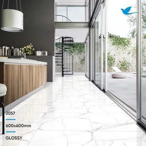 Construcción baño antideslizante suelo balcón piso cerámica porcelana azulejos blancos 60x60 60x120 del principal exportador - Product Image 5