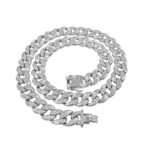 Cadena cubana de diamantes de corte redondo para hombres, joyería de hip hop, diseño pesado - Product Image 3