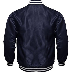 Chaqueta Universitaria Americana Original de Alta Calidad, Nueva Colección al por Mayor, Chaqueta Bomber de Satén y Lona para Invierno - Product Image 6