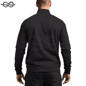Chaqueta deportiva XL para hombre, y cremallera completa Sudadera con capucha, cuello simulado, bolsillos con cremallera, ropa deportiva ligera para correr, gimnasio, informal - Product Image 3