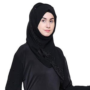Wholesale Dubai Latest Fashion Tudung Arabic Islam Malaysia Muslim <b>Scarf</b> Georgette Plain Bubble Chiffon Hijab for Women - Product Image 2