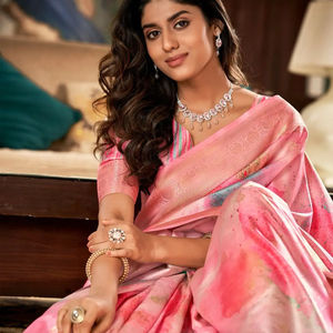 Fabzone-Vêtements indiens et pakistanais Saree en Georgette imprimée numérique en soie douce - Product Image 1