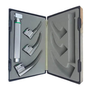 Ensemble de laryngoscope Macintosh à fibre optique de qualité supérieure 3 lames en acier inoxydable allemand personnalisation acceptée - Product Image 2