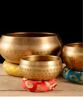 Bol chantant sonore pur fait main, plaqué émail dur, imprimé en typographie, moderne, pour yoga, méditation, décoration intérieure, artisanat métallique