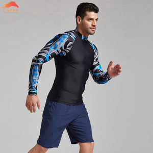 Produit populaire Vierge OEM Surf Imprimé Compression Chemise à manches longues LOGO Custom Rash Guards Pour Hommes - Product Image 4