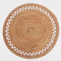 Assiette en rotin faite à la main tapis d'assiette en rotin accessoires de cuisine pas cher en gros napperons Table à manger meilleur décor à la maison