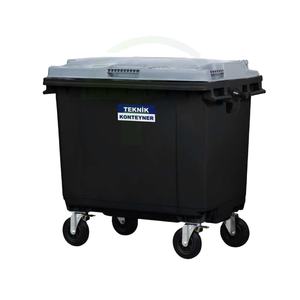 Déchets plastiques 660L HDPE Poubelle/poubelle/poubelle d'extérieur Marque Teknik Fabricant turc à Istanbul - Product Image 1