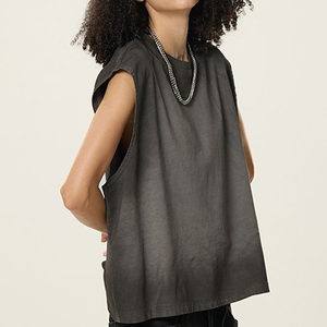 Nouvelle Collection – Débardeurs Homme Oversize Effet Délavé Personnalisables avec Logo – Respirants, Décontractés, Sportifs, Vintage, Unisexe, Sans Manches - Product Image 2