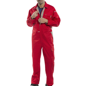 Combinaisons personnalisées en sergé de polyester 100% fabriquées par l'usine Combinaisons OEM Combinaison de sécurité une pièce Uniforme de travail pour hommes - Product Image 6