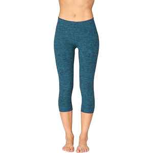 Mallas Capri de cintura alta para mujer, tela elástica suave, ropa deportiva ligera y transpirable para correr, entrenamiento y gimnasio - Product Image 1