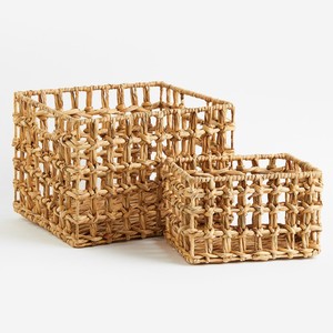 Cesta organizadora de cajones, oferta con descuento, cestas de almacenamiento ecológicas de jacinto de agua - Product Image 3