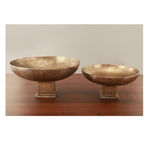 Vente chaude moderne Texture décor métal plat bol nouvelle salade fruits chocolat noix assiettes de service pour la fête à la maison usage quotidien - Product Image 6