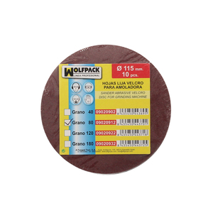 Carta Abrasiva di Ricambio con Velcro per Smerigliatrice Angolare O/ 115 mm. Grana 80 (10 Pezzi) - Product Image 4