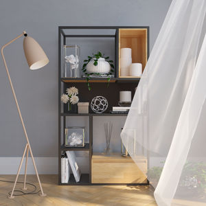 Modern Decorative SFKS006 Bookshelf 80x30x140cm Wood Standing Type for Living Room - Product Image 2